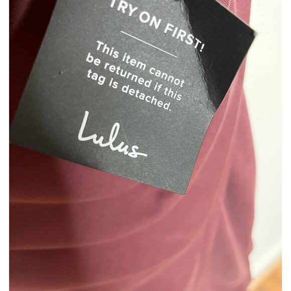 Lulu's Women's Take Me Out One Shoulder Maxi Dress Size Medium Washed Plum - Picture 9 of 12